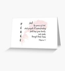 Peace of God Bible Verse Greeting Card