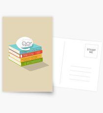 Die Katze liebt Bücher Postkarten