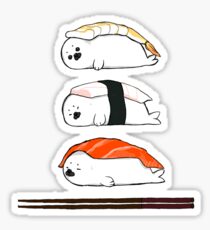 Sashimi, except it's baby Harp Seals Sticker