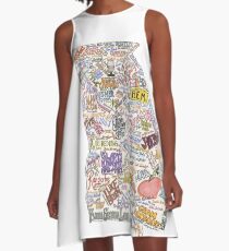 Georgia Musik Karte A-Linien Kleid
