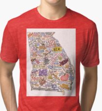 Georgia Music Map Tri-blend T-Shirt