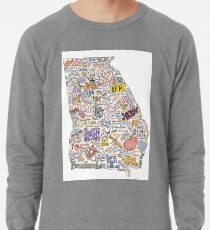 Sudadera ligera Mapa de la música de Georgia