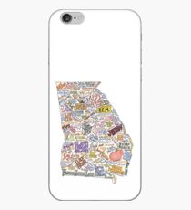Vinilo o funda para iPhone Mapa de la música de Georgia