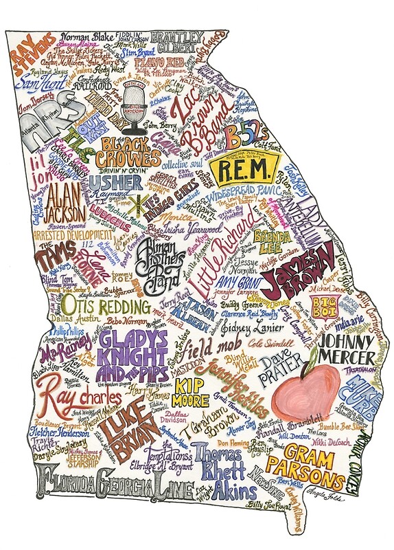 Music Map" Posters by creativedaycafe Redbubble