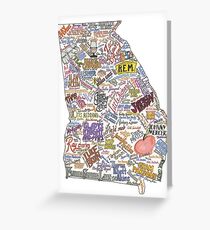 Georgia Music Map Greeting Card