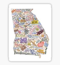 Georgia Music Map Sticker