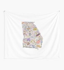 Georgia Music Map Wall Tapestry