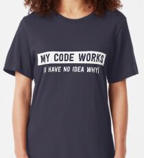 Camiseta ajustada Mi código funciona (no tengo idea de por qué)