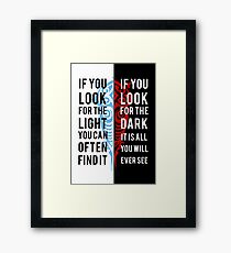 Light in the Dark Framed Print