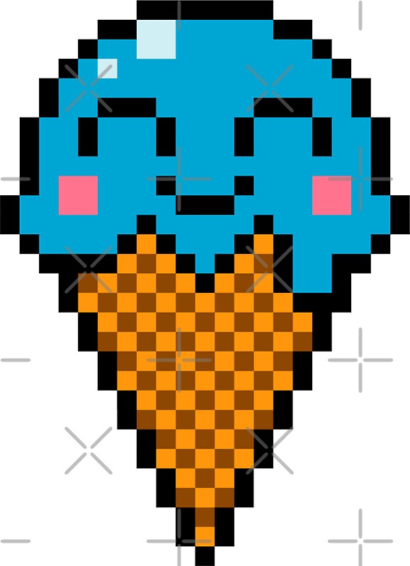 "ice cream, Pixel art" Sticker von xtrolix | Redbubble