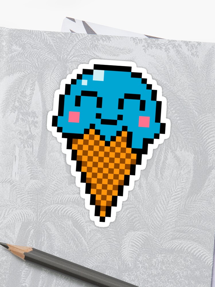 Ice Cream Pixel Art Sticker