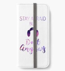 Bleib Angst, aber tu es trotzdem - Carrie Fisher iPhone Flip-Case/Hülle/Klebefolie