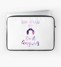 Stay Afraid, But Do It Anyway - Carrie Fisher Laptop Sleeve