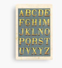 Vintage font typography Canvas Print