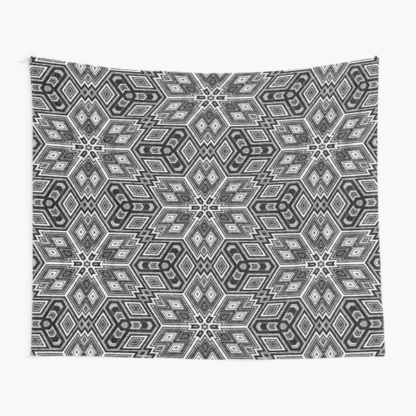 Black and White Cubes by Julie Everhart Tapestry