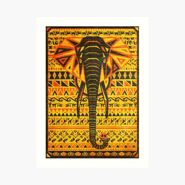 Africa Poster - The Sounds of Africa - Elephant Art Print