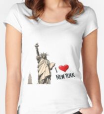 New York, New York Women's Fitted Scoop T-Shirt