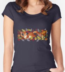 Playful Squirrel Women's Fitted Scoop T-Shirt