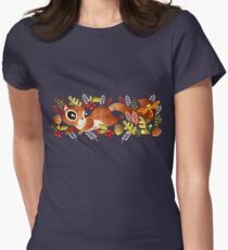 Playful Squirrel Women's Fitted T-Shirt