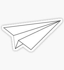Pegatina Etiqueta engomada del avión de papel
