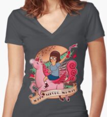 Smart, Strong, Sensual Women's Fitted V-Neck T-Shirt