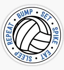 Bump. Set. Spike. Eat. Sleep. Repeat. Sticker