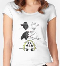 Panda Fusion Women's Fitted Scoop T-Shirt