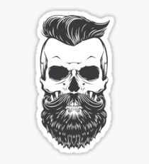 Vintage Hipster Skeleton Sticker
