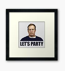 Lets Party - Bill Belichick Framed Print