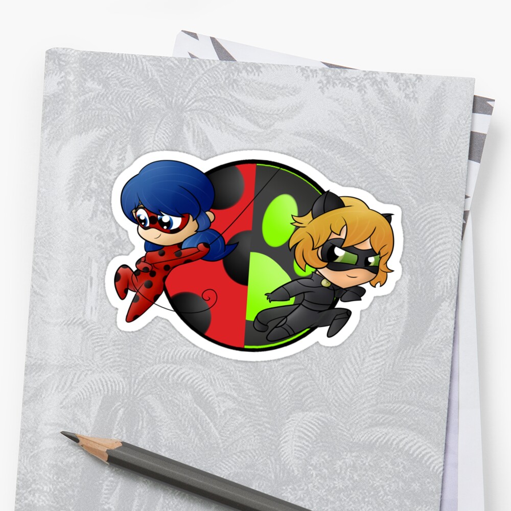 Chibi Ladybug And Chat Noir Sticker By Vcm1824