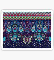 Midnight butterflies - Bohemian pattern by Cecca Designs Sticker