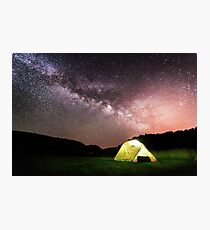 Wild Camping under the Milky Way in Uvav Canyon, Serbia Photographic Print