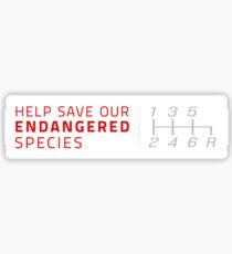 Help Save Our Endangered Species Sticker