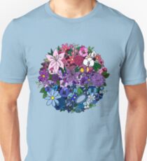 Bi Pride Blumen Unisex T-Shirt