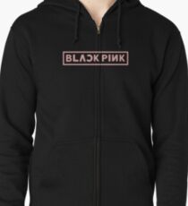 blackpink pink logo Zipped Hoodie