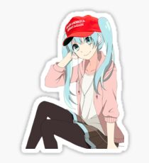 Anime Girls For Trump Waifu MEME Sticker