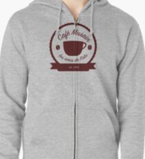 Cafe Musain - Maroon Zipped Hoodie