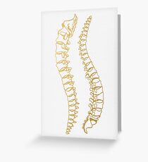 Gold Vertebrae Greeting Card
