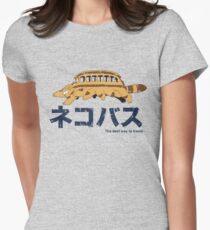 Nekobus retro Women's Fitted T-Shirt