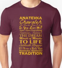 Fiddler on the Roof - Song List Unisex T-Shirt