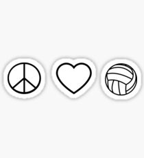 Peace Love Volleyball Sticker