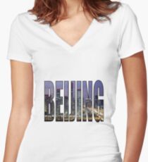 Beijing Women's Fitted V-Neck T-Shirt
