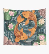 Carp Koi Fish in pond 001 Wall Tapestry
