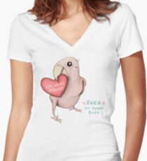 Rhea - Love What's Different Women's Fitted V-Neck T-Shirt