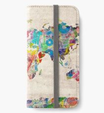 world map iPhone Wallet/Case/Skin