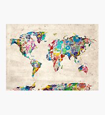 world map Photographic Print