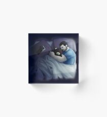 lonely with bear Acrylic Block