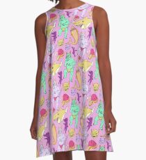 Paisley Pink Monsters A-Line Dress