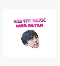 I am the dark lord Satan chittaphon/Ten NCT aesthetic print Photographic Print