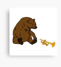 Trumpet Bear Canvas Print